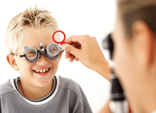 Young Kid Doing Eye Test