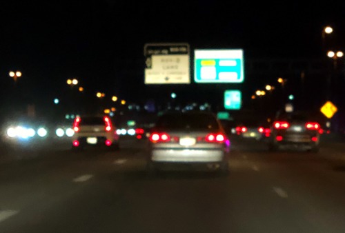 blurry night driving while suffering from astigmatism