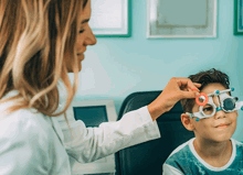 Kid Having Eye Test Taken