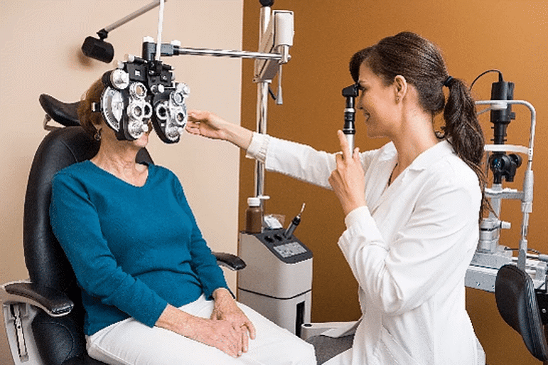 detecing aneruysm via eye test